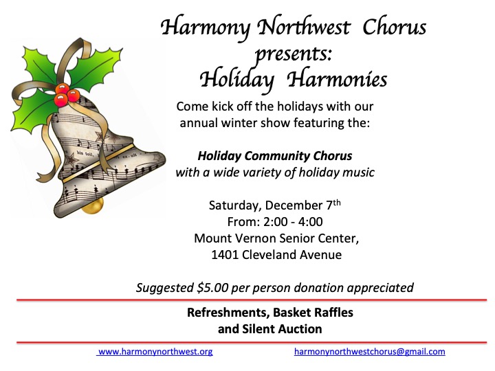 Holiday Harmonies Concert - Dec. 7